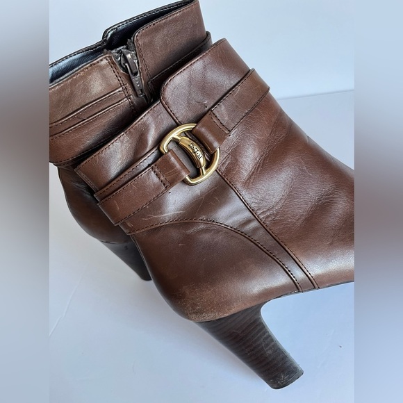 Brown Leather Ankle Boots - Picture 8 of 9